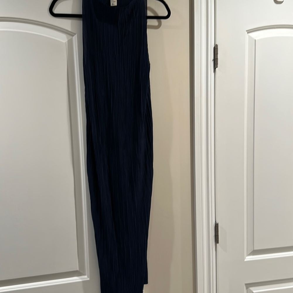 H&M blue tapered long dress size 4